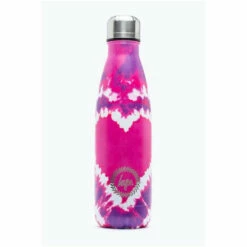 Hype. Pink Heart Hippy Tie Dye Metal Water Bottle -Hype Shop unnamed file 4634