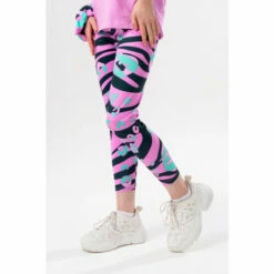 Hype. Girls Purple Groovy Zebra Script T-Shirt, Leggings And Scrunchie Set -Hype Shop unnamed file 4694