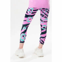 Hype. Girls Purple Groovy Zebra Script T-Shirt, Leggings And Scrunchie Set -Hype Shop unnamed file 4695