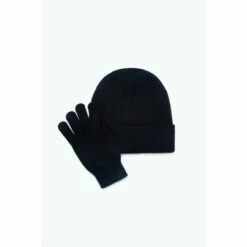Hype. Script Beanie Hat And Gloves Set Pink -Hype Shop unnamed file 4701