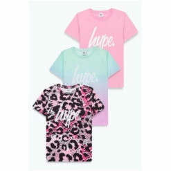 Hype. Girls Pink Fade Leopard T-Shirts 3 Pack 7 Hype. Girls Pink Fade Leopard T-Shirts 3 Pack -Hype Shop unnamed file 4716