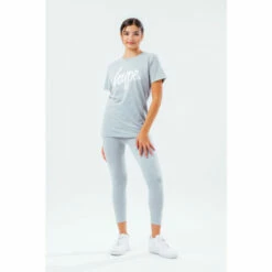 Hype. Girls Grey Script T-Shirt And Legging Set