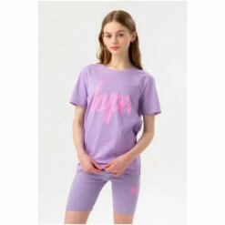 Hype Girls Purple Lilac Script T-Shirt And Cycling Short Set 8 Hype Girls Purple Lilac Script T-Shirt And Cycling Short Set -Hype Shop unnamed file 4763