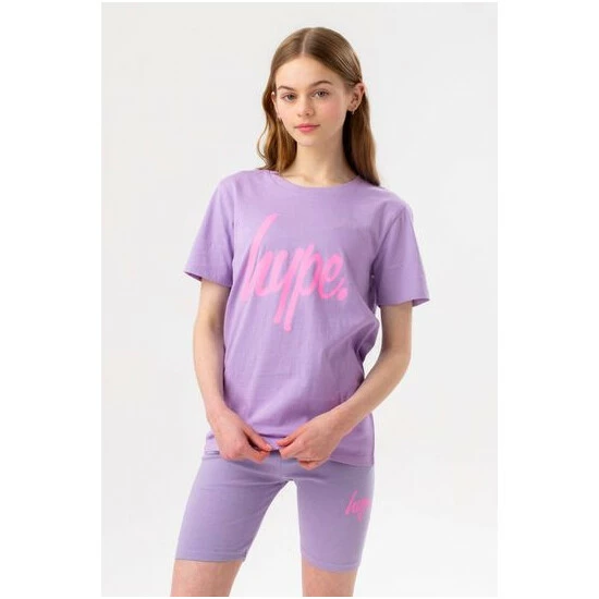 unnamed-file-4763.jpg Hype Girls Purple Lilac Script T-Shirt And Cycling Short Set -Hype Shop unnamed file 4763