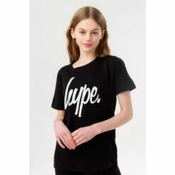 Hype. Girls Black Iridescent Script T-Shirt And Leggings Set -Hype Shop unnamed file 4774