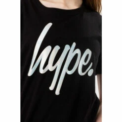 Hype. Girls Black Iridescent Script T-Shirt And Leggings Set -Hype Shop unnamed file 4777