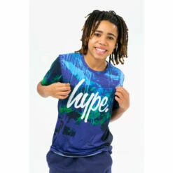 Hype. Blue Reef Spray Script T-Shirt And Joggers Set -Hype Shop unnamed file 4788