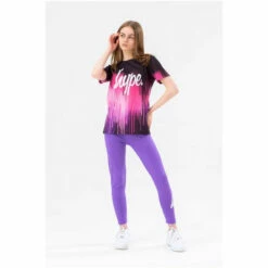 Hype. Girls Purple Drip T-Shirt And Leggings Set -Hype Shop unnamed file 4799