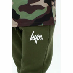 Hype. Khaki Green Classic Camo Script T-Shirt & Joggers Set -Hype Shop unnamed file 4803