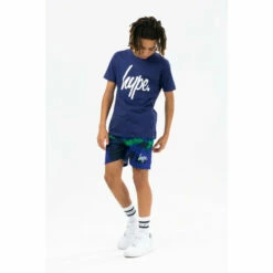 Hype. Blue Reef Spray Script T-Shirt And Shorts Set