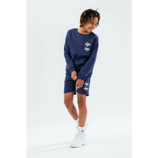 unnamed-file-4819.jpg Hype. Navy Script Kids Sweater And Shorts Set -Hype Shop unnamed file 4819