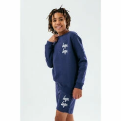 Hype. Navy Script Kids Sweater And Shorts Set 6 Hype. Navy Script Kids Sweater And Shorts Set -Hype Shop unnamed file 4823