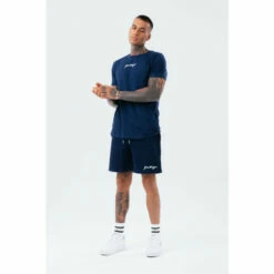 Hype. Mens Navy Blue Shorts And T-Shirt Set