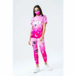 Hype. Kids Pink Mystic Aop T-Shirt, Leggings & Face Covering Set