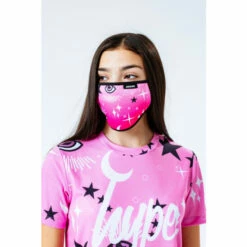 Hype. Kids Pink Mystic Aop T-Shirt, Leggings & Face Covering Set -Hype Shop unnamed file 4876