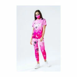 Hype. Kids Pink Mystic Aop T-Shirt, Leggings & Face Covering Set -Hype Shop unnamed file 4877