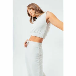Hype. Nude Sweat Midi Skirt Women's Loungewear Set -Hype Shop unnamed file 4892