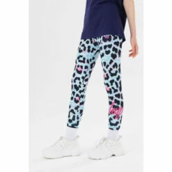 Hype. Blue Ice Leopard Script T-Shirt And Leggings Set -Hype Shop unnamed file 4899