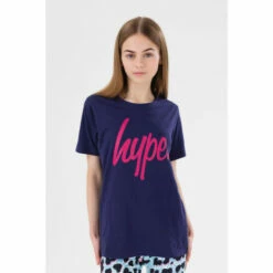 Hype. Blue Ice Leopard Script T-Shirt And Leggings Set -Hype Shop unnamed file 4901