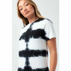 Hype. Womens Cream Tie Dye Justhype T-Shirt Dress -Hype Shop unnamed file 5036