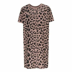 Hype. Womens Pink Leopard Justhype T-Shirt Dress -Hype Shop unnamed file 5041