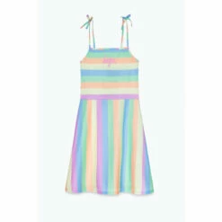 Hype. Girls Pink Pastel Striped Beach Dress -Hype Shop unnamed file 5047