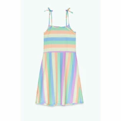 Hype. Girls Pink Pastel Striped Beach Dress -Hype Shop unnamed file 5048