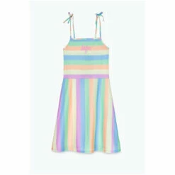 Hype. Girls Pink Pastel Striped Beach Dress -Hype Shop unnamed file 5050
