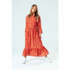 Hype. Womens Brown Brick Spots Dress