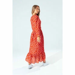 Hype. Womens Brown Brick Spots Dress -Hype Shop unnamed file 5078