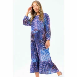 Hype. Purple Ocean Spots Women's Omorose Dress -Hype Shop unnamed file 5095