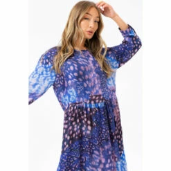Hype. Purple Ocean Spots Women's Omorose Dress -Hype Shop unnamed file 5096