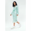 Hype. White Mint Zebra Women's Shirt Dress -Hype Shop unnamed file 5120