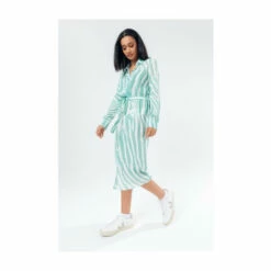 Hype. White Mint Zebra Women's Shirt Dress 5 Hype. White Mint Zebra Women's Shirt Dress -Hype Shop unnamed file 5123