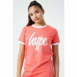 Hype. Kids Coral Orange T Dress -Hype Shop unnamed file 5133