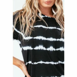 Hype. Black Dye Stripe Dress -Hype Shop unnamed file 5144