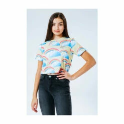 Hype. Yellow Lemon Rainbow Crop T-Shirt -Hype Shop unnamed file 516