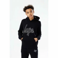 Hype. Boys Black Panelled Script Tracksuit 3 Hype. Boys Black Panelled Script Tracksuit -Hype Shop unnamed file 5177
