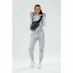 Hype. Womens Grey Marl Zip Tracksuit Set