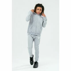 Hype. Kids Grey Marl Zip Tracksuit