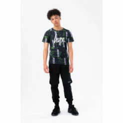 Hype Boys Navy Map Logo Script T-Shirt -Hype Shop unnamed file 527