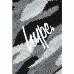 Hype. Black Camo Knitted Beanie -Hype Shop unnamed file 5312