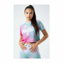 Hype. Pink Coral Snake Kids Crop T-Shirt -Hype Shop unnamed file 535
