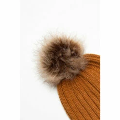 Hype. Unisex Adults Brown Bobble Beanie -Hype Shop unnamed file 5350