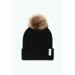 Hype. Unisex Adults Navy Blue Bobble Beanie