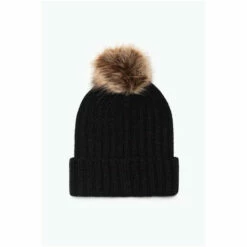 Hype. Unisex Adults Navy Blue Bobble Beanie -Hype Shop unnamed file 5368