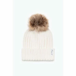 Hype. Unisex Adults Natural Bobble Beanie