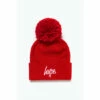 Hype. Unisex Red Bobble Script Hat 1 Hype. Unisex Red Bobble Script Hat -Hype Shop unnamed file 5391