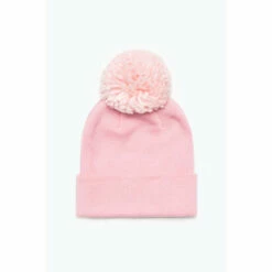 Hype. Unisex Pink Bobble Script Hat