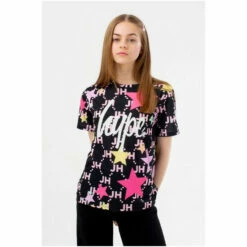 Hype Girls Black JH Star Script T-Shirt -Hype Shop unnamed file 541